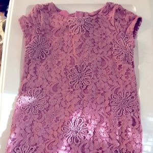 Lace overlay shift dress by Genuine